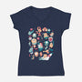 Eediot Box-womens v-neck tee-tanoshiboy