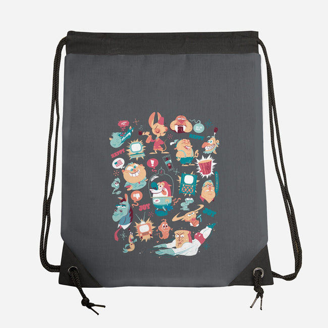 Eediot Box-none drawstring bag-tanoshiboy