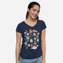 Eediot Box-womens v-neck tee-tanoshiboy