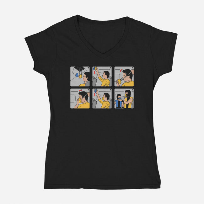 Emergency Kosplay-womens v-neck tee-ibyes_illustration
