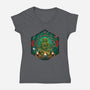 Enlightened Old God-womens v-neck tee-kidleo