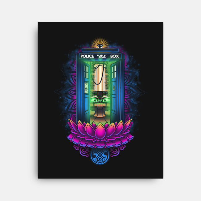 Enlightened Police Box-none stretched canvas-Bamboota