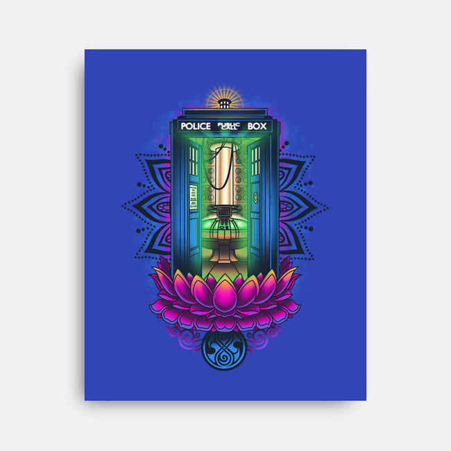 Enlightened Police Box-none stretched canvas-Bamboota