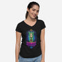 Enlightened Police Box-womens v-neck tee-Bamboota