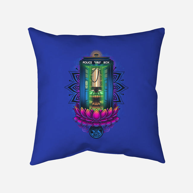Enlightened Police Box-none removable cover w insert throw pillow-Bamboota