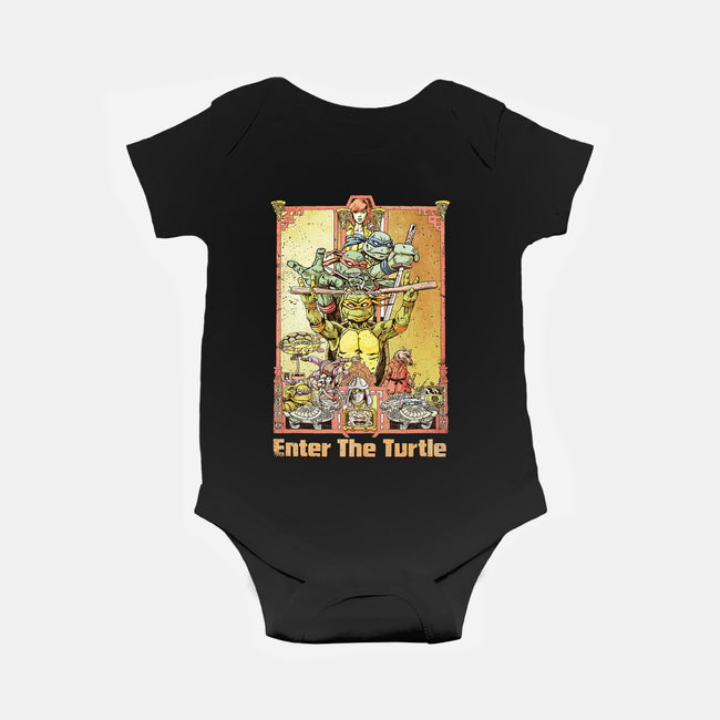 Enter the Turtle-baby basic onesie-FunTimesTees