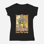Enter the Turtle-womens v-neck tee-FunTimesTees