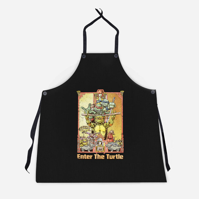 Enter the Turtle-unisex kitchen apron-FunTimesTees