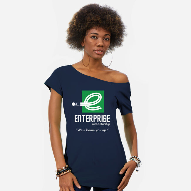 Enterprise Rent-A-Starship-womens off shoulder tee-NomadSlim