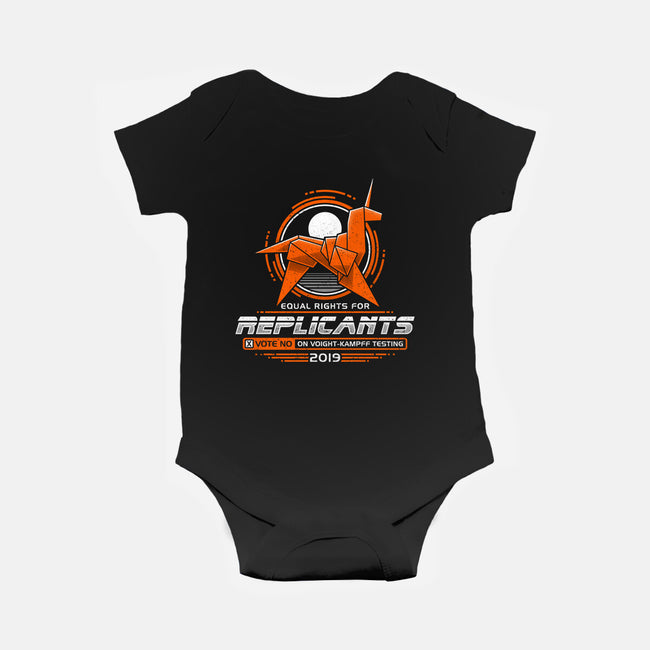 Equal Rights For Replicants-baby basic onesie-adho1982