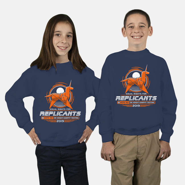 Equal Rights For Replicants-youth crew neck sweatshirt-adho1982