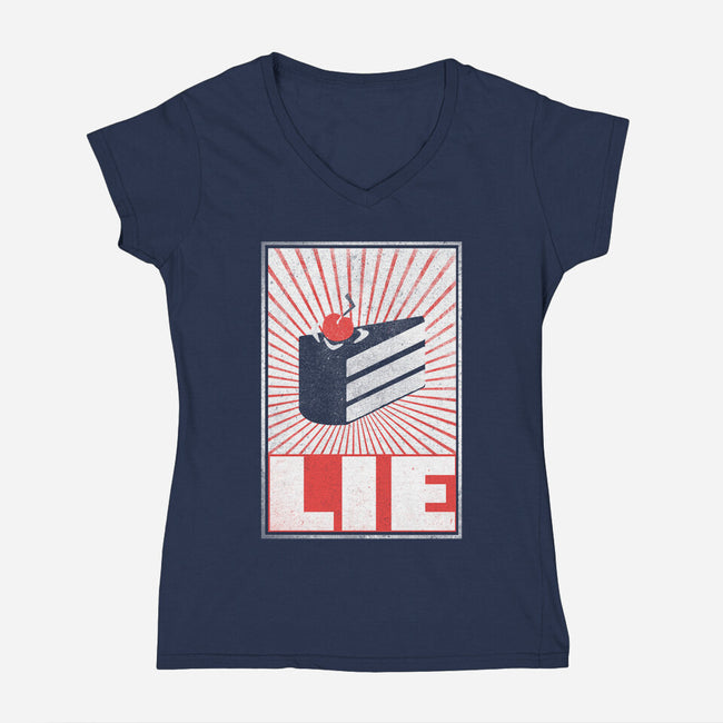 Error 404: Cake not found!-womens v-neck tee-AdmConnor