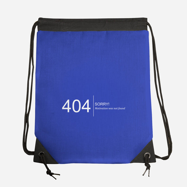 Error: Motivation Not Found-none drawstring bag-dudey300