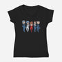 Eva Buddies-womens v-neck tee-DoOomcat