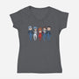 Eva Buddies-womens v-neck tee-DoOomcat
