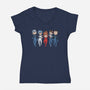 Eva Buddies-womens v-neck tee-DoOomcat