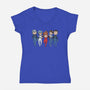 Eva Buddies-womens v-neck tee-DoOomcat