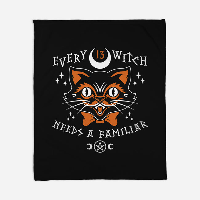 Every Witch Needs A Familiar-none fleece blanket-nemons