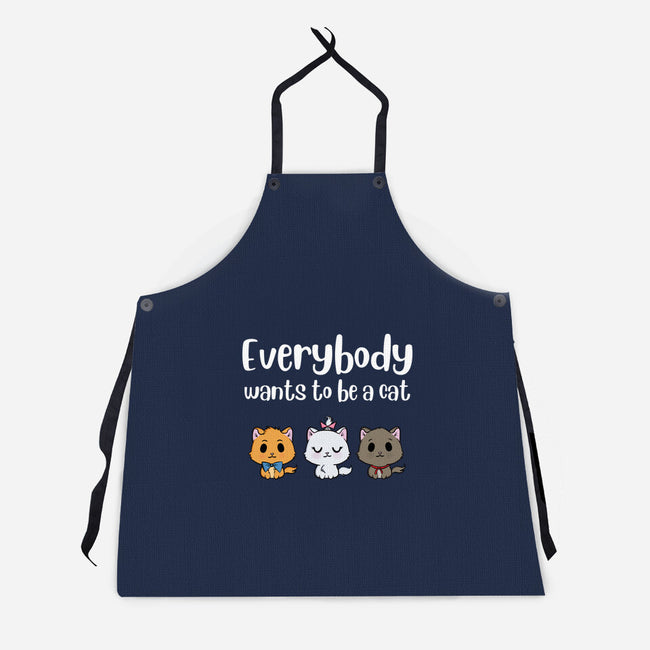 Everybody Wants to be A Cat-unisex kitchen apron-kosmicsatellite