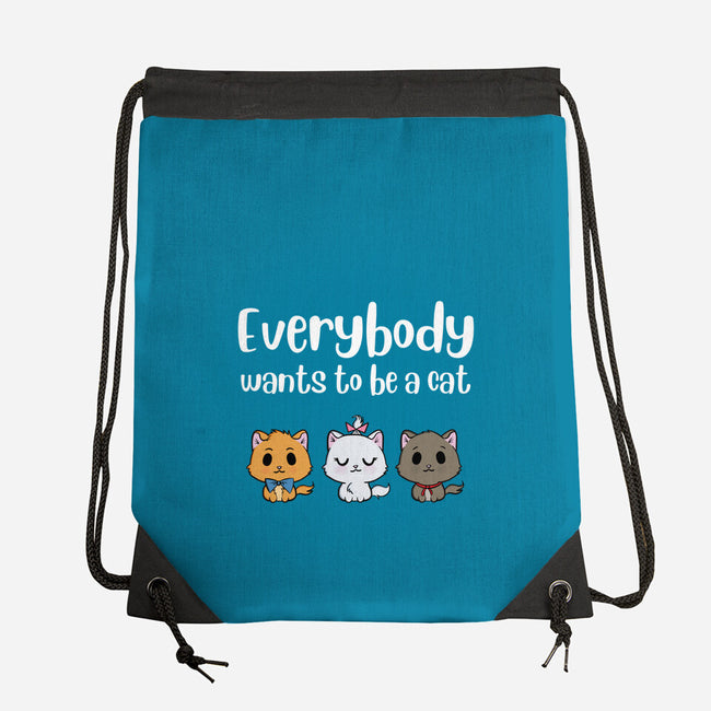 Everybody Wants to be A Cat-none drawstring bag-kosmicsatellite
