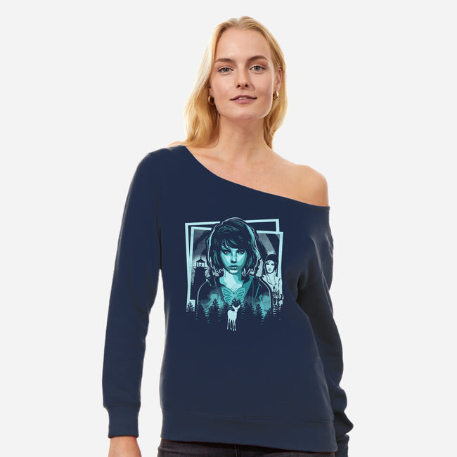 Everyday Hero-womens off shoulder sweatshirt-TomTrager