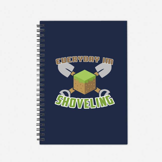 Everyday I'm Shoveling-none dot grid notebook-thehookshot