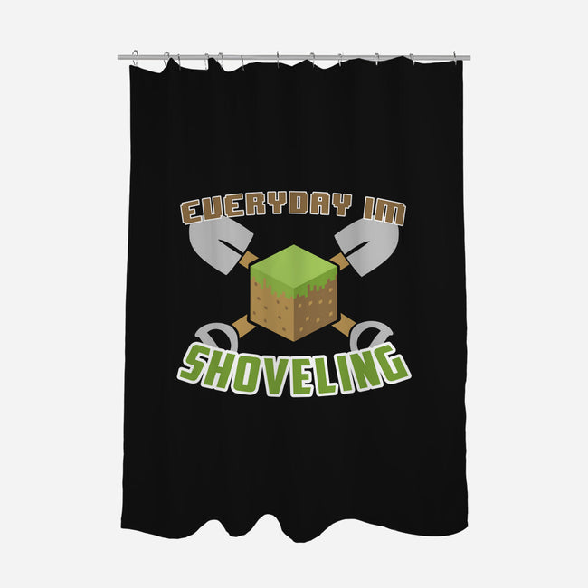 Everyday I'm Shoveling-none polyester shower curtain-thehookshot