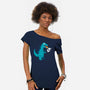 Everyone Loves Marshmallow-womens off shoulder tee-DinoMike