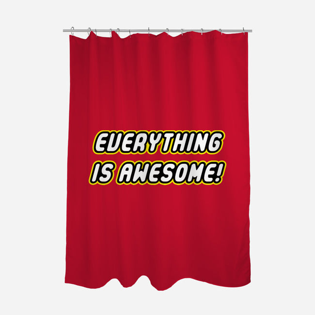 Everything is Awesome-none polyester shower curtain-Fishbiscuit