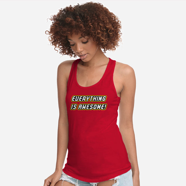 Everything is Awesome-womens racerback tank-Fishbiscuit