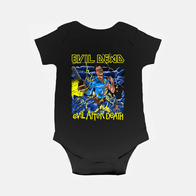 Evil After Death-baby basic onesie-boltfromtheblue