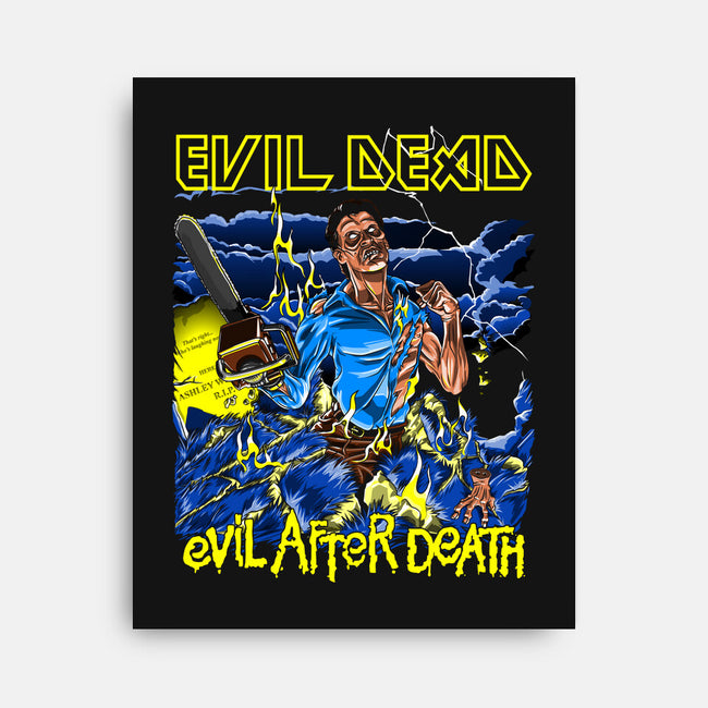 Evil After Death-none stretched canvas-boltfromtheblue