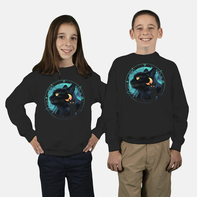 Evil Cat-youth crew neck sweatshirt-vp021