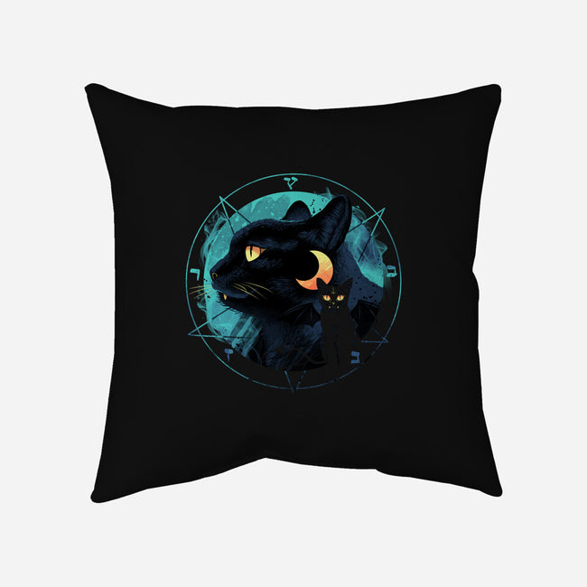 Evil Cat-none removable cover w insert throw pillow-vp021