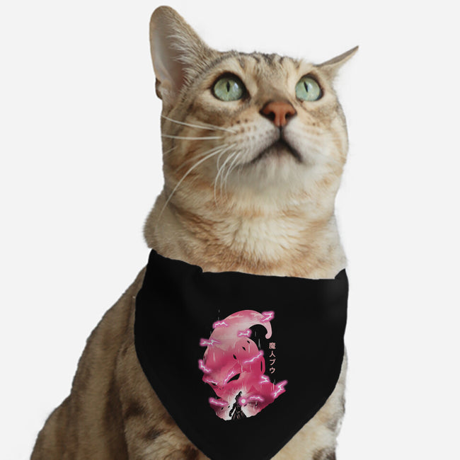 Evil Pink-cat adjustable pet collar-dandingeroz