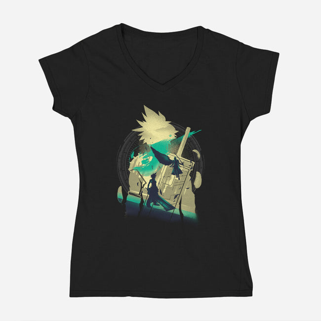 Ex Soldier of the VII-womens v-neck tee-hypertwenty