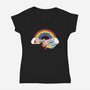 Existential Dread-womens v-neck tee-Mykelad