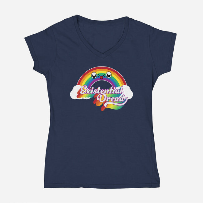 Existential Dread-womens v-neck tee-Mykelad