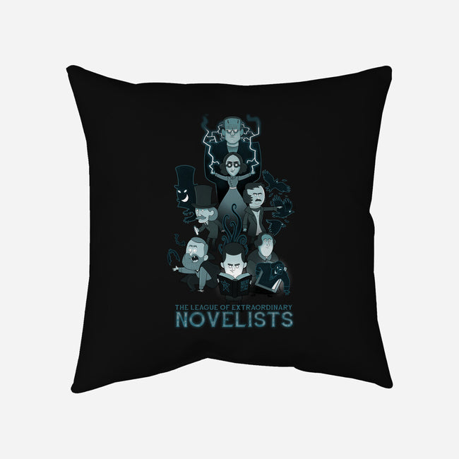 Extraordinary Novelists-none removable cover w insert throw pillow-queenmob