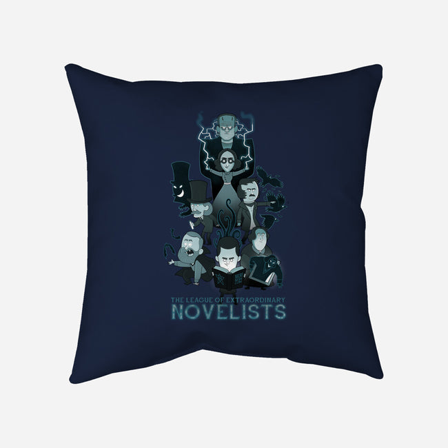 Extraordinary Novelists-none removable cover w insert throw pillow-queenmob