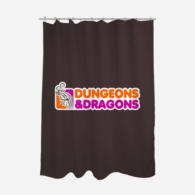 D&D All Nighter-none polyester shower curtain-JoeGrady
