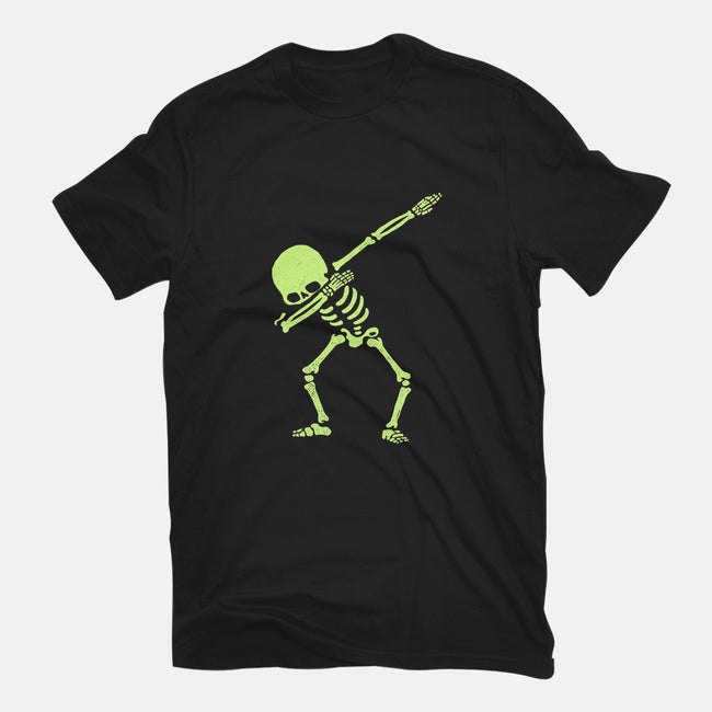 Dabbing Skeleton-womens fitted tee-vomaria