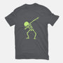 Dabbing Skeleton-womens fitted tee-vomaria