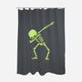Dabbing Skeleton-none polyester shower curtain-vomaria