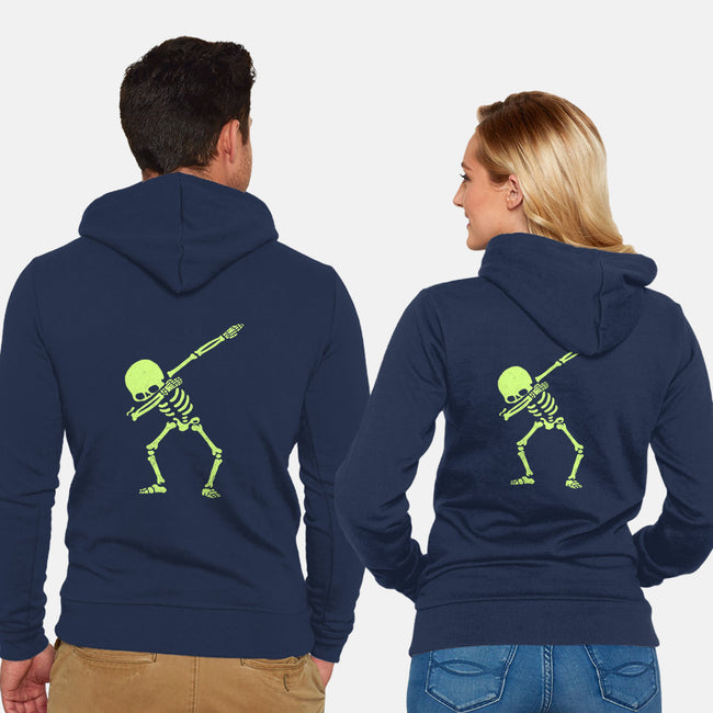Dabbing Skeleton-unisex zip-up sweatshirt-vomaria