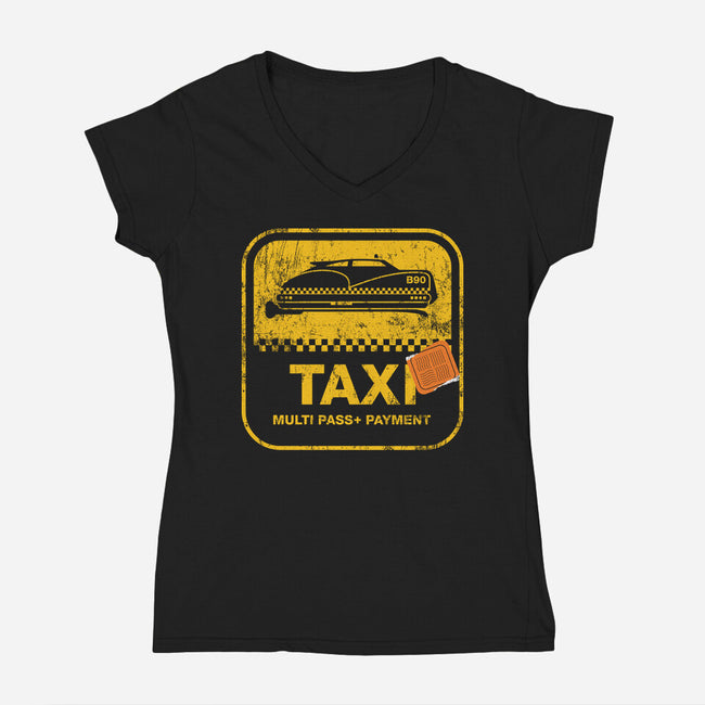 Dallas Taxi-womens v-neck tee-dann matthews