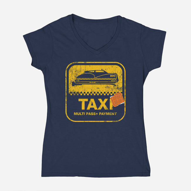 Dallas Taxi-womens v-neck tee-dann matthews