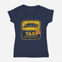 Dallas Taxi-womens v-neck tee-dann matthews