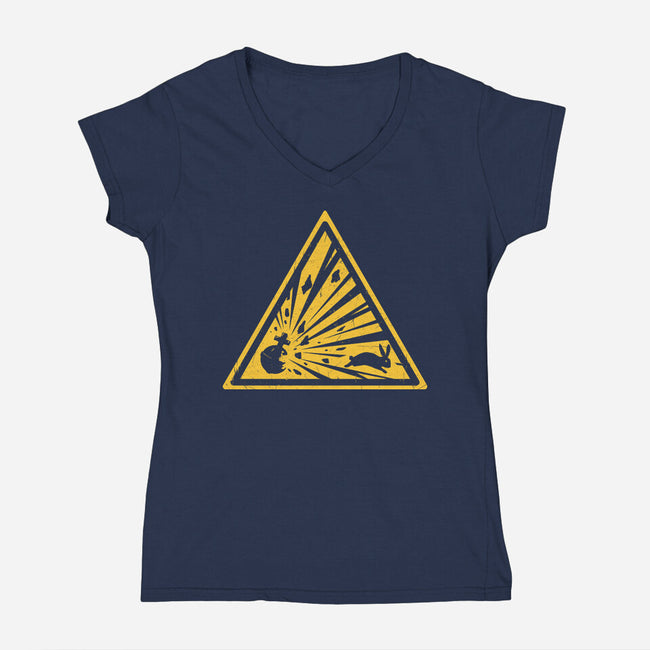 Danger on Three-womens v-neck tee-Crumblin' Cookie