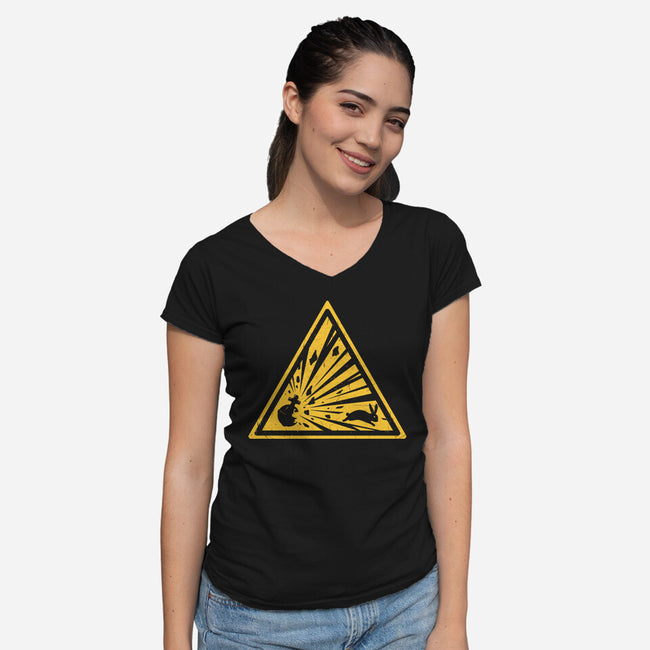 Danger on Three-womens v-neck tee-Crumblin' Cookie
